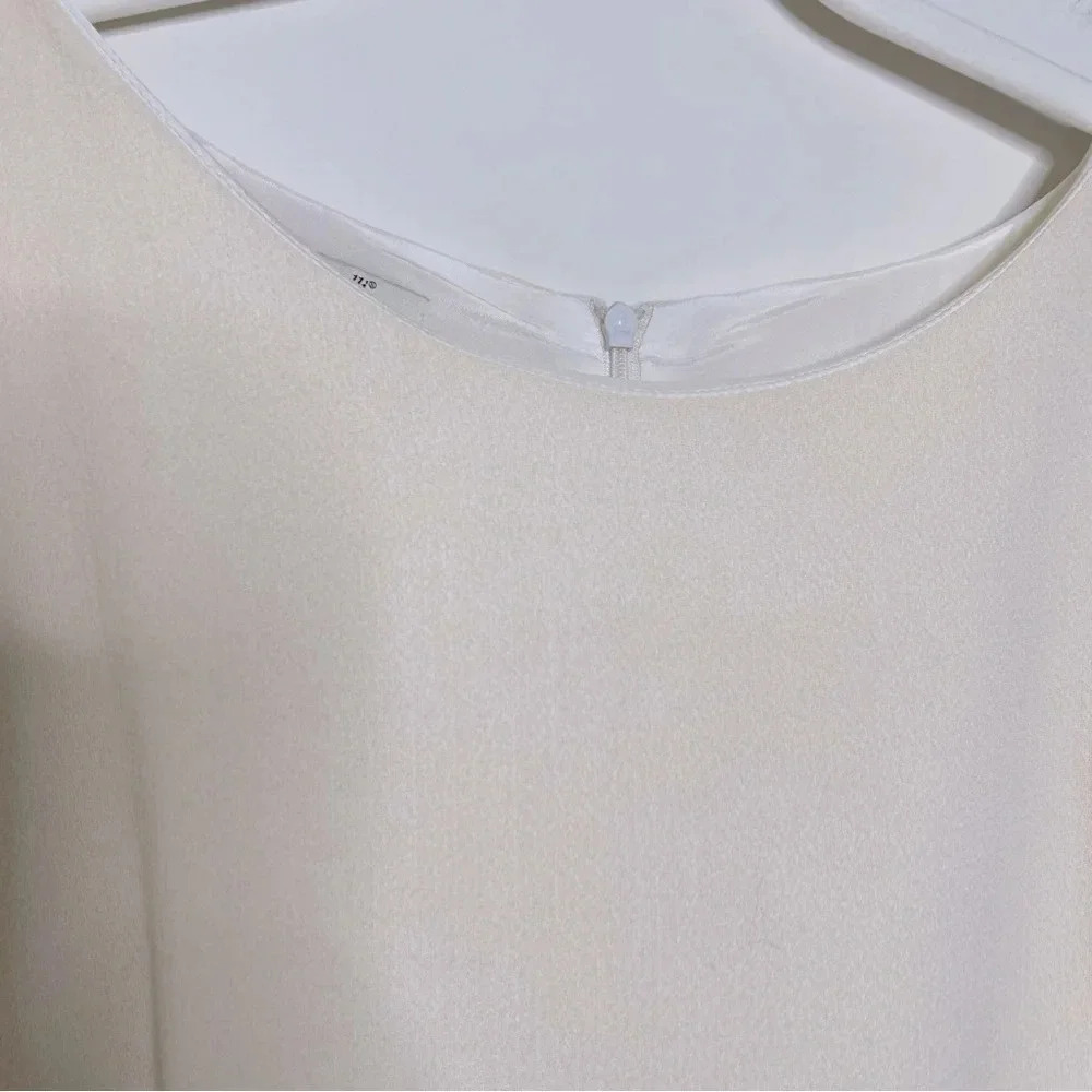 Santorelli Made In Italy Lenora Wool Silk Blend Cap Sleeve Dress Quiet Luxury View 5